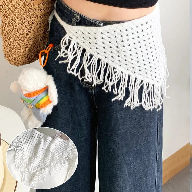 Y2K Women Lace Tulle Bandage Skirt Stacked