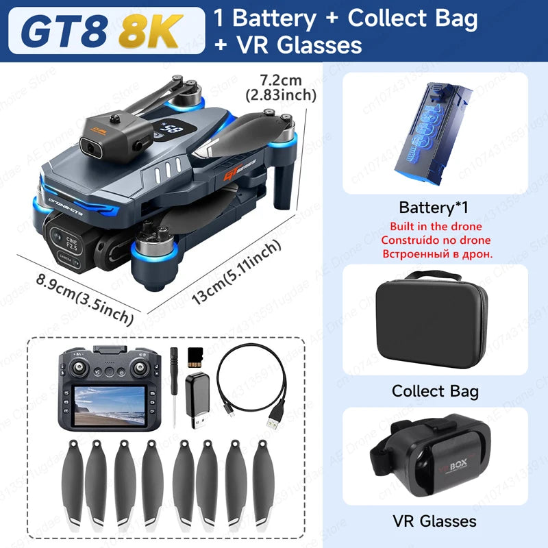 GT8 Pro Drone 8K Screen Remote 🚁