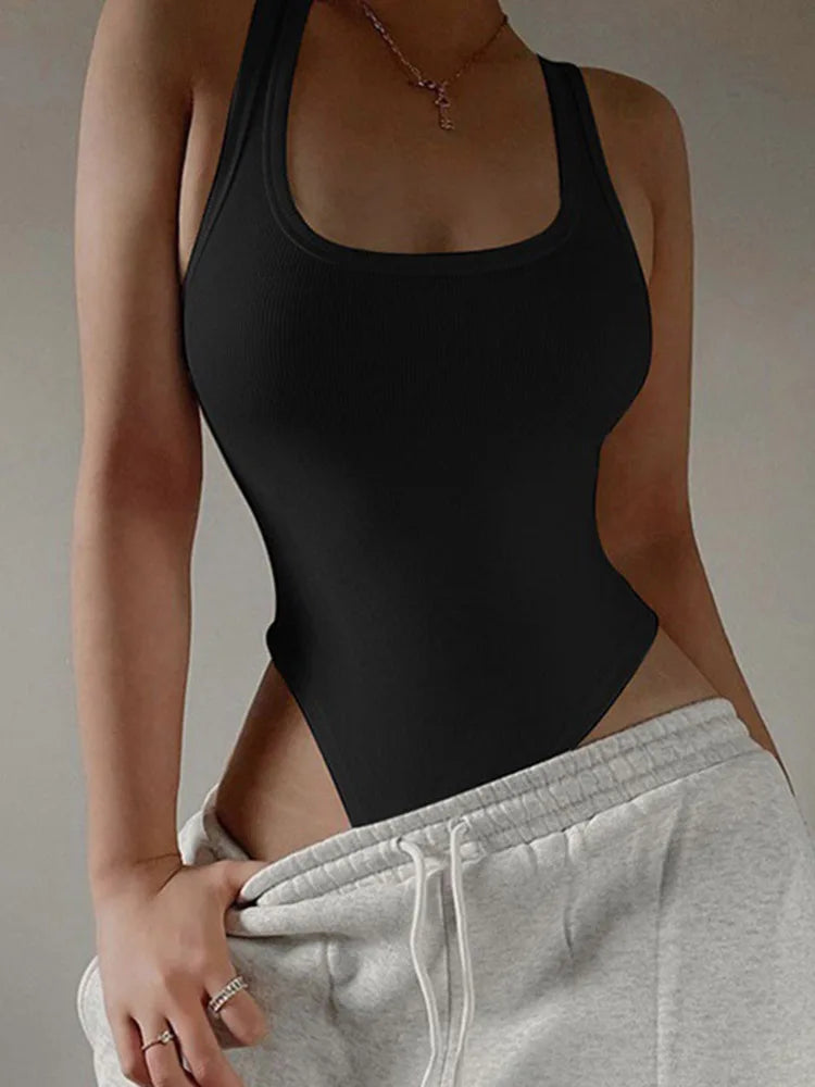 Halter Knit Bodysuit Top