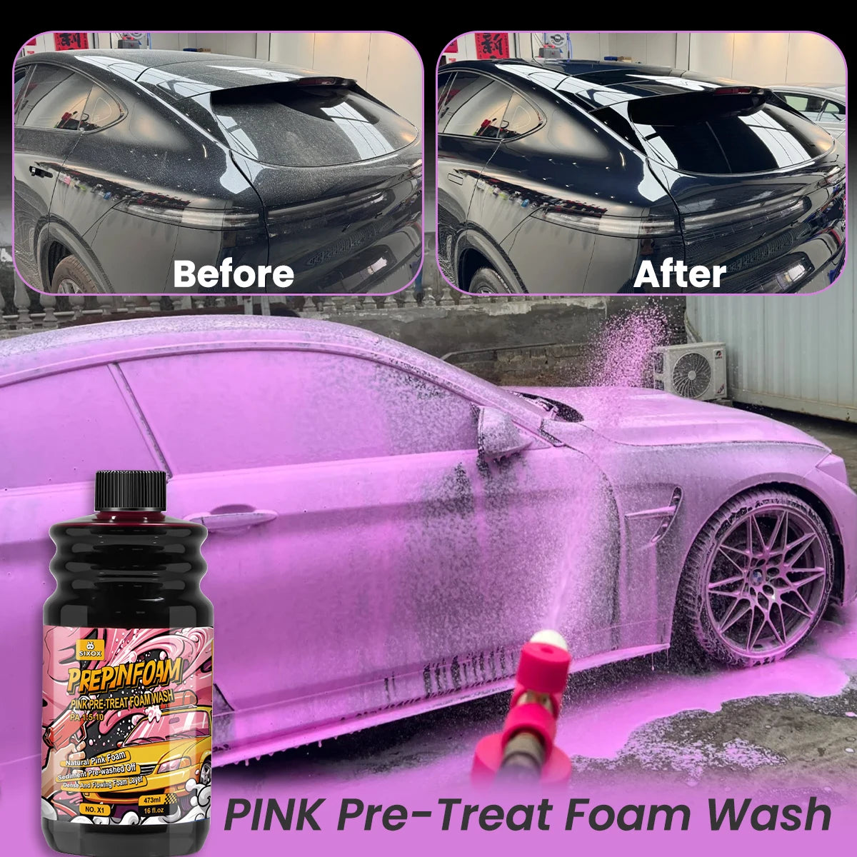 Pink Magic Car Wash Shampoo 🌸