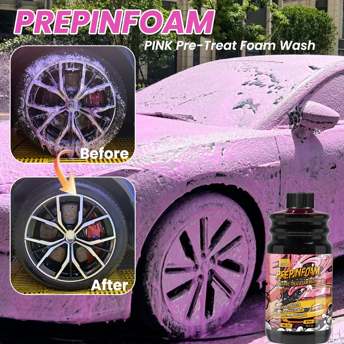 Pink Magic Car Wash Shampoo 🌸