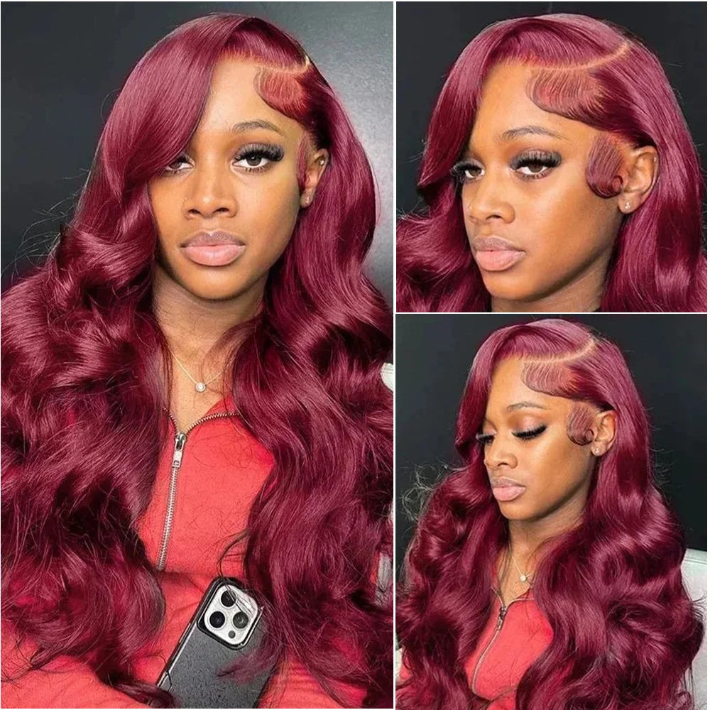 Burgundy HD Lace Front Wig 👸🏻