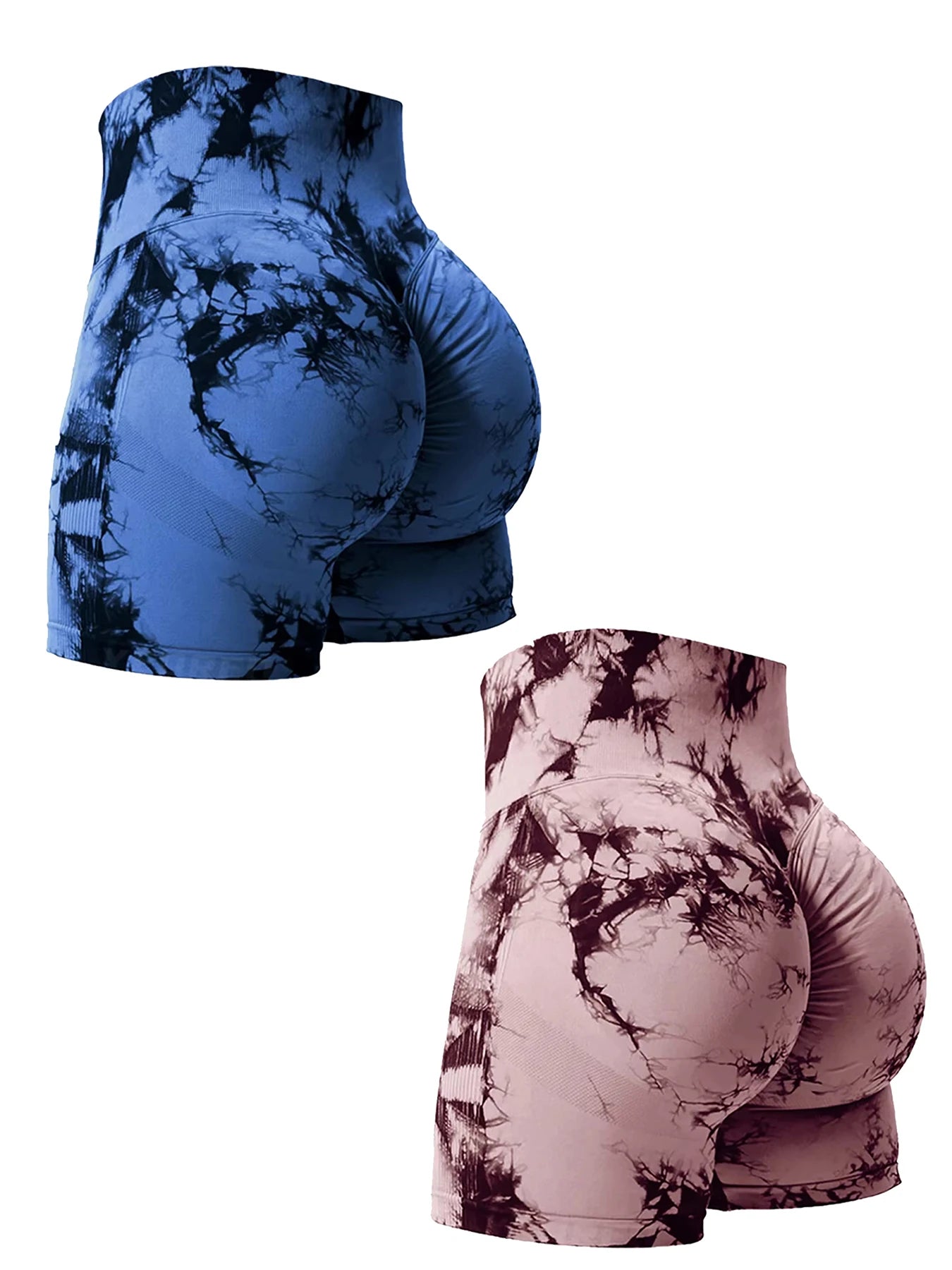 Tie-Dye Butt-Lift Gym Shorts 🌈