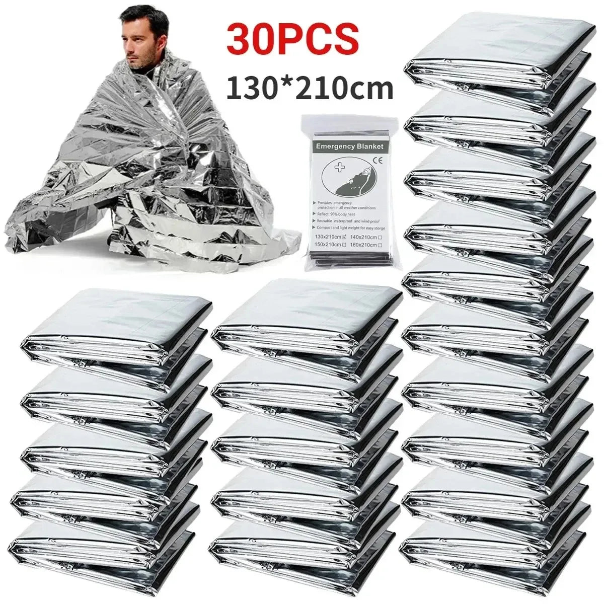 🌿 Emergency Thermal Blanket – Mylar Survival
