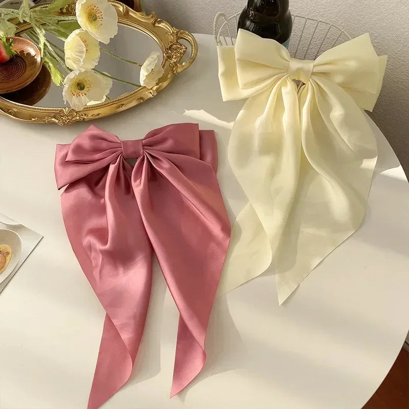 Satin Bow Hair Clips ✨