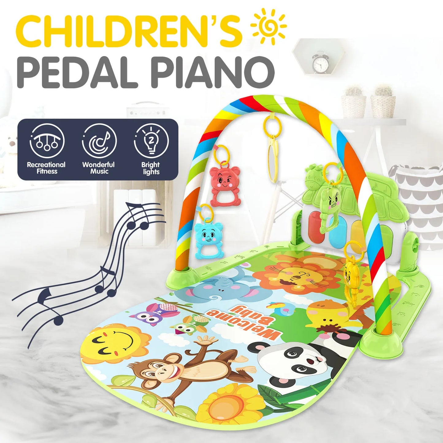 🎹 Baby Music Play Mat – Piano Keyboard Gym