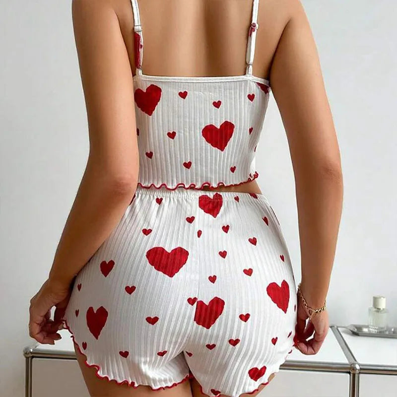 Love Print Tank Top Pajama Set 🤍