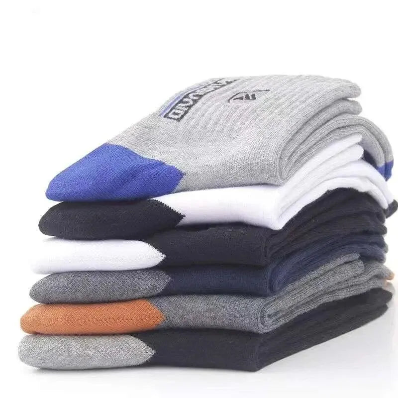 5 Pairs Apring And Fall Mens Sports Socks Summer Leisure