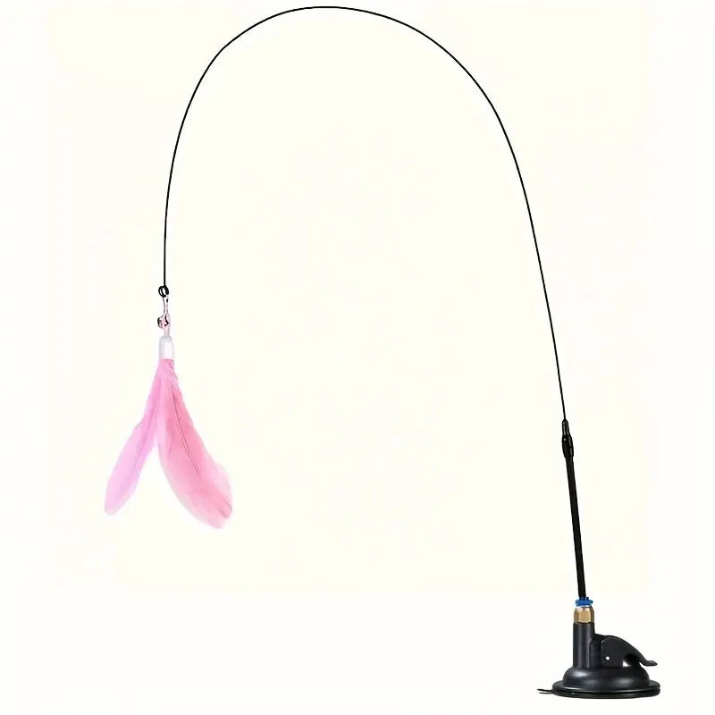 Interactive Feather Wand Cat Toy  🪩