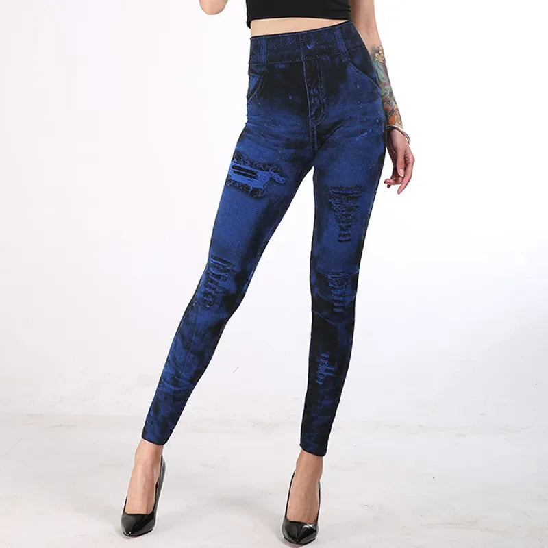 Slim Denim-Look Stretch  Leggings 👖