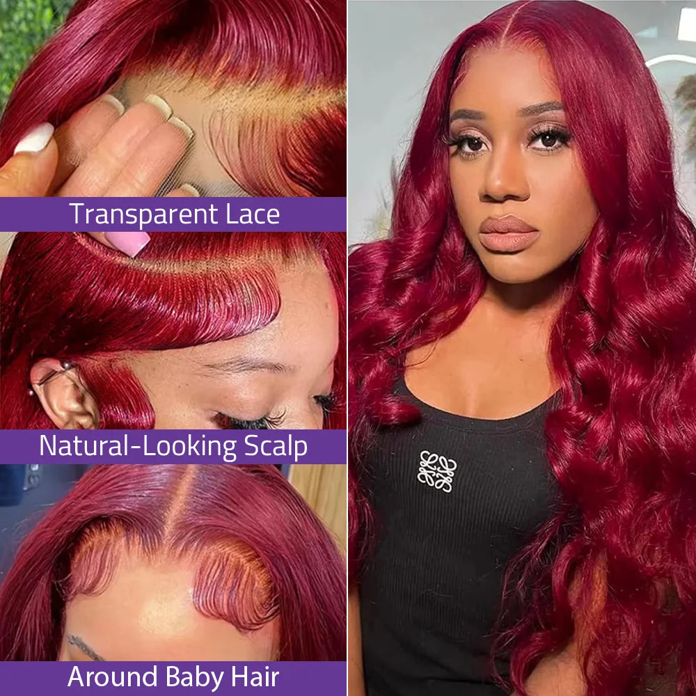 Burgundy HD Lace Front Wig 👸🏻