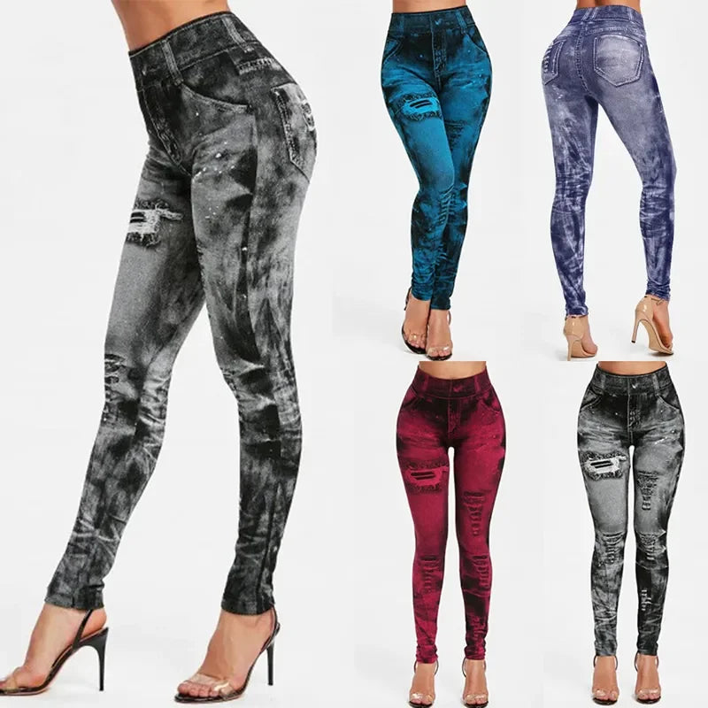 Slim Denim-Look Stretch  Leggings 👖