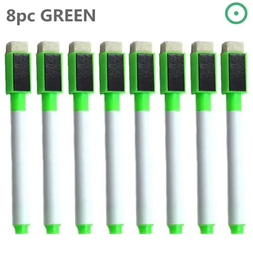 8 Colors Erasable Whiteboard Markers with Eraser, Safe Kids Graffiti Pens for Home School