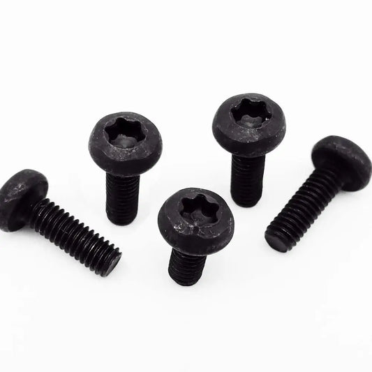 10/50pcs M1.6 M2 M2.5 M3 M4 Black Grade 8.8 Carbon Steel GB2672 Six-Lobe Torx Pan Head Screw Six Lobe Round Button Head Bolt