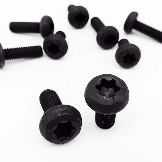 10/50pcs M1.6 M2 M2.5 M3 M4 Black Grade 8.8 Carbon Steel GB2672 Six-Lobe Torx Pan Head Screw Six Lobe Round Button Head Bolt
