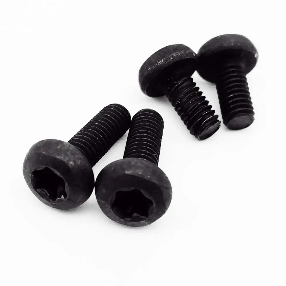 10/50pcs M1.6 M2 M2.5 M3 M4 Black Grade 8.8 Carbon Steel GB2672 Six-Lobe Torx Pan Head Screw Six Lobe Round Button Head Bolt