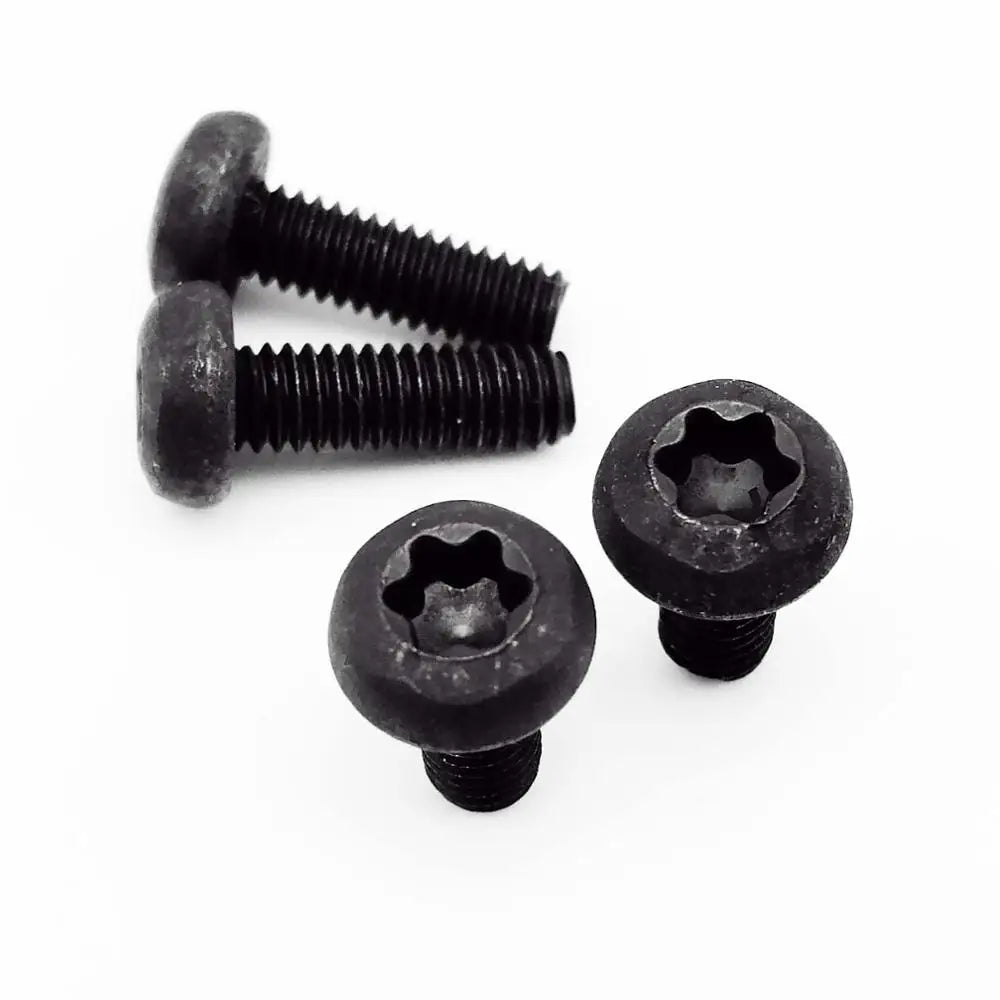 10/50pcs M1.6 M2 M2.5 M3 M4 Black Grade 8.8 Carbon Steel GB2672 Six-Lobe Torx Pan Head Screw Six Lobe Round Button Head Bolt