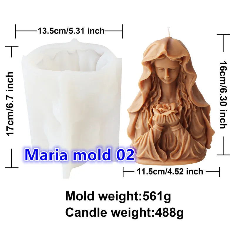 Virgin Mary & Jesus Silicone Mold 🙏