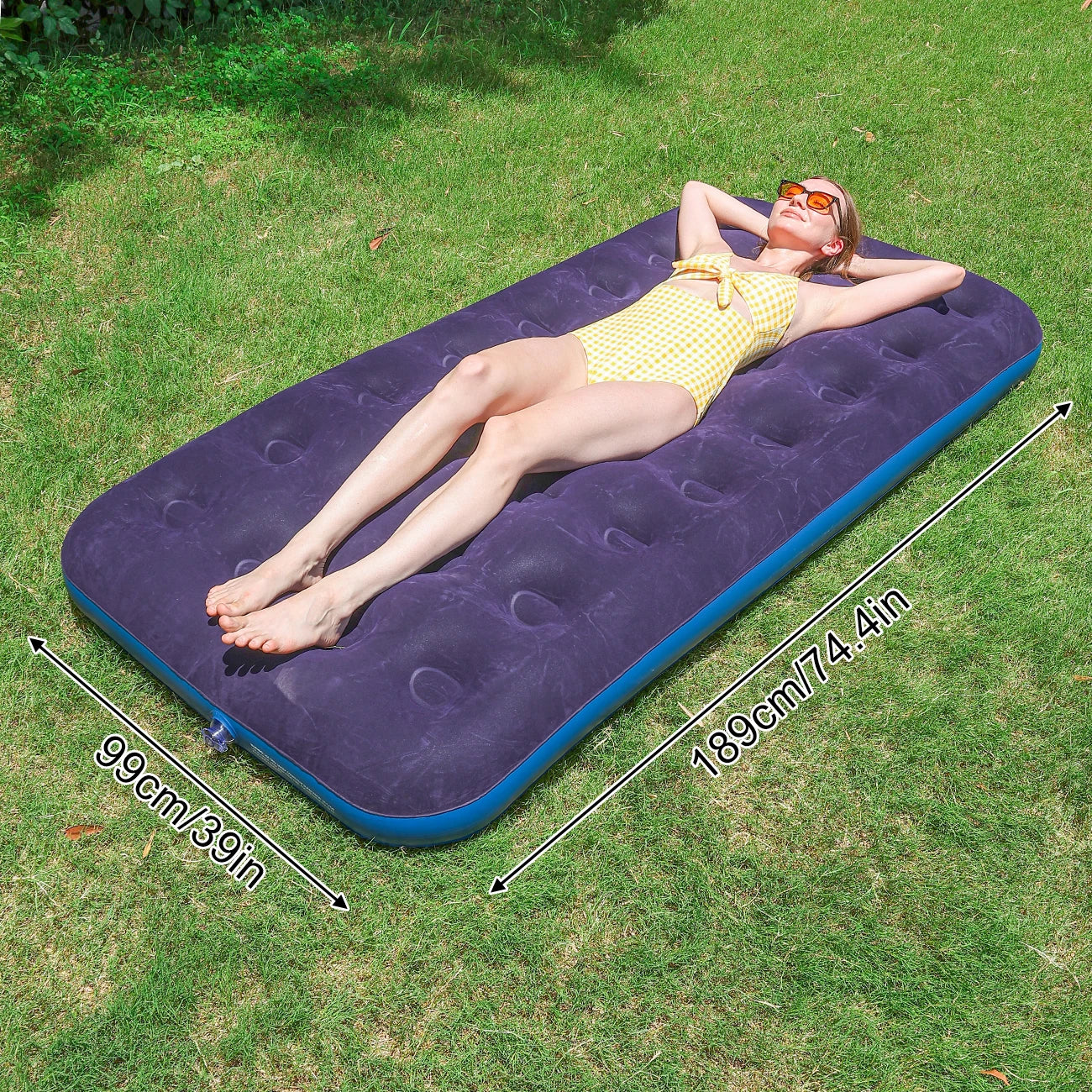 1PC Portable Airbed - Thick Inflatable Mattress for Camping Trips, Travel & Unexpected House Guests, Compact & Comfortable