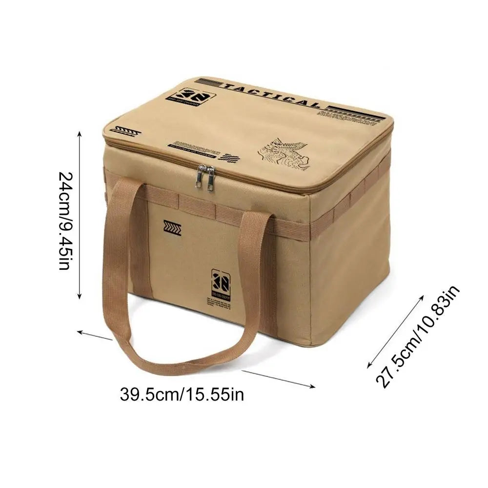 Camping Storage Bag Camping Cookware Organizer Tote Bag 30L Utility Duffel Foldable Container with Handle for Moving Dorm Garage