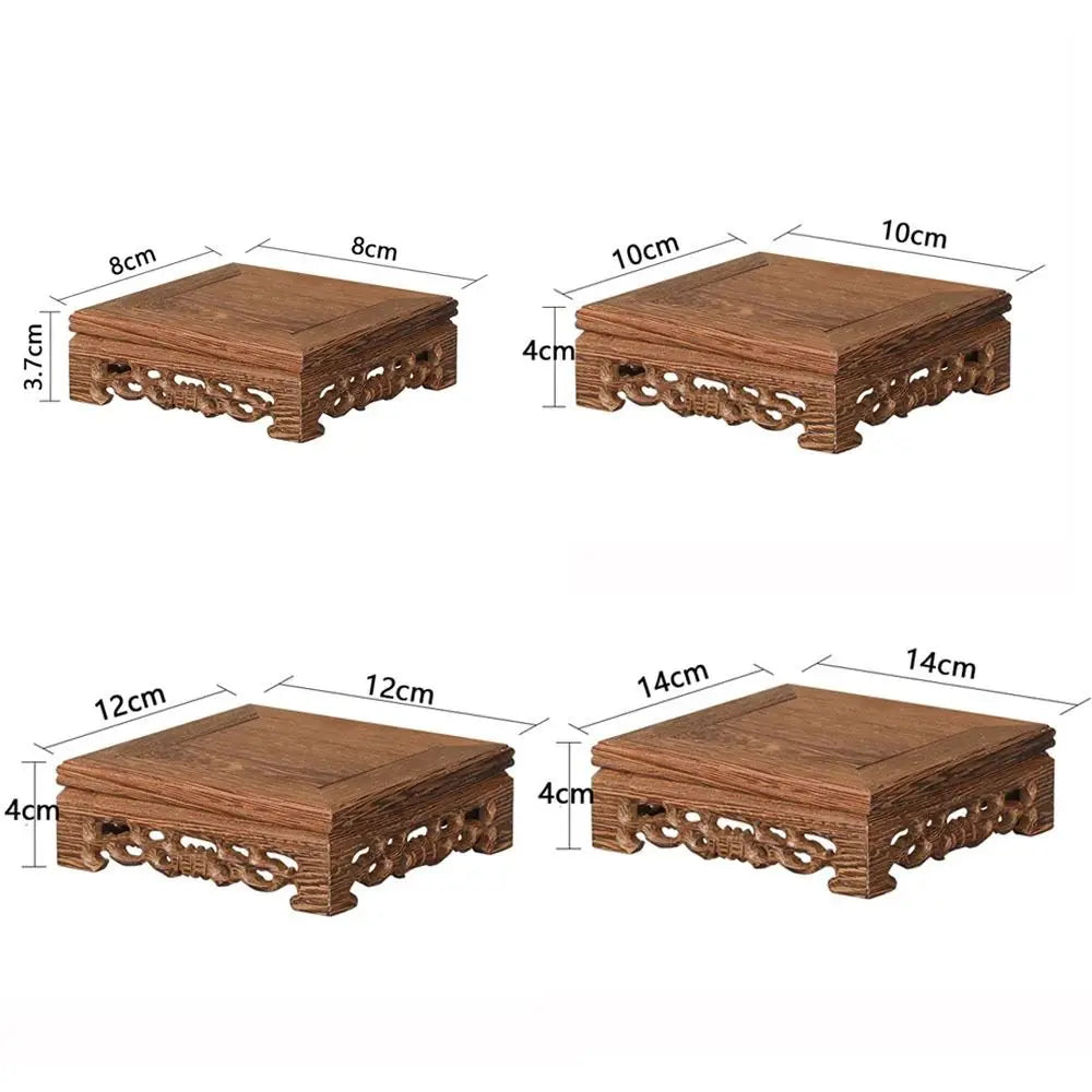 Wooden Square Plant Stand Tray 🌿