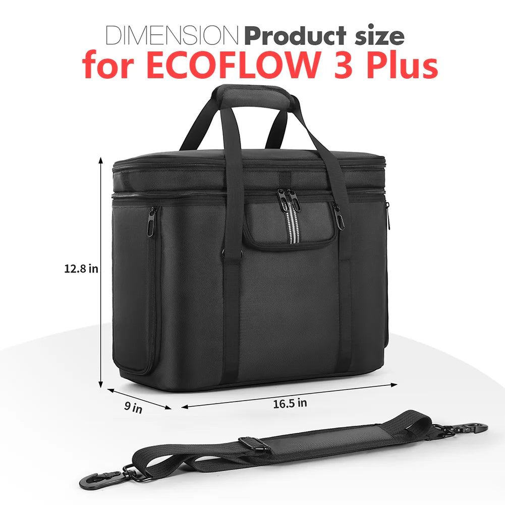 Full Protection Handbag for Ecoflow Delta 3 Plus/Solar Generator Delta 2/River 2 Pro/River 2 Max/ River 3/River3 Plus Travel Bag