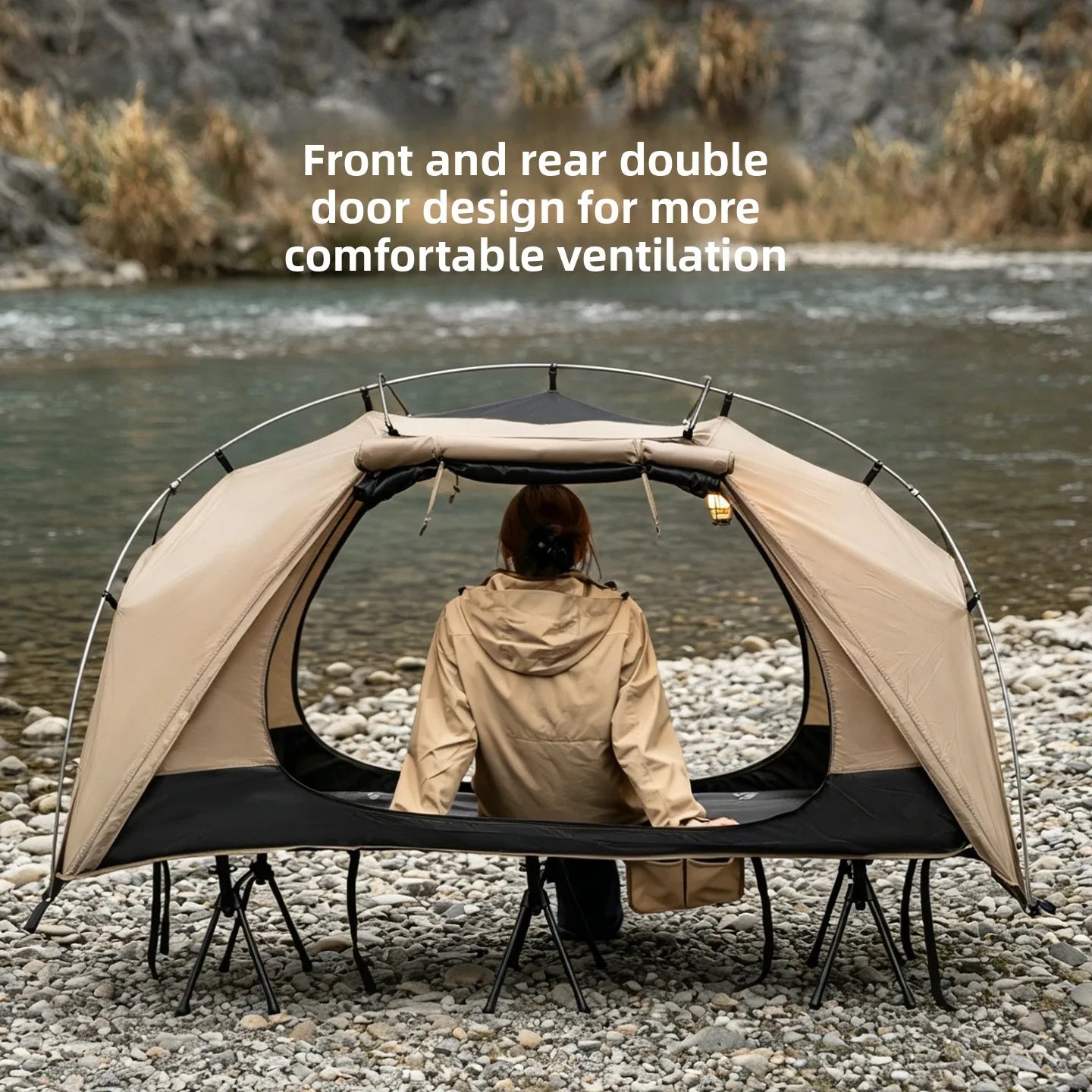 MOUNTAINHIKER 2026 New Camp Bed Tent Outdoor Camping Tent Single Multi-purpose Leisure Tent Rainproof and Waterproof