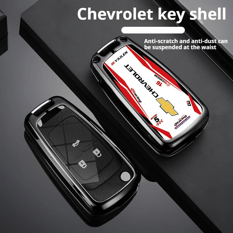 Zinc Alloy Car Key Case Cover For Chevrolet Cruze Aveo Trax Sail Malibu Captiva Prism Spark Trailblazer Blazer Camaro Traverse