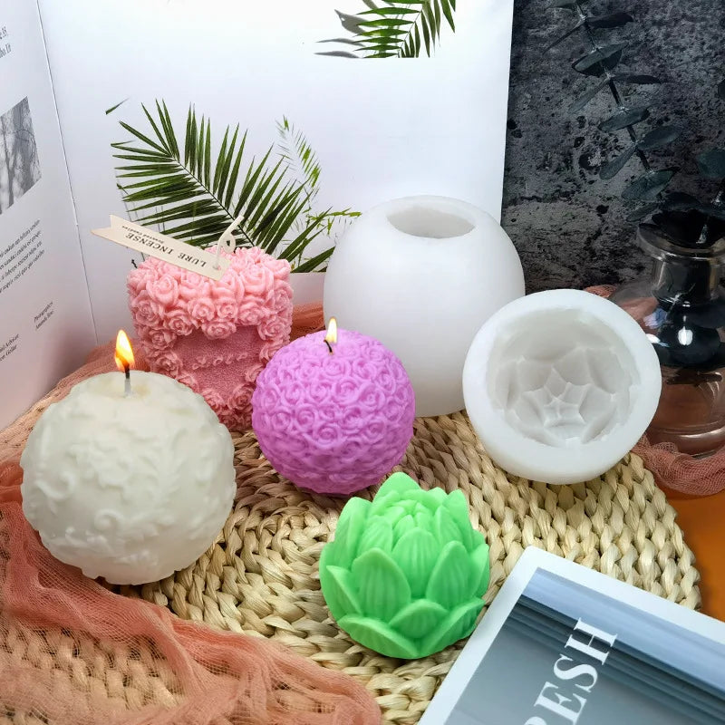 Rose & Lotus Floral Silicone Mold 🌹