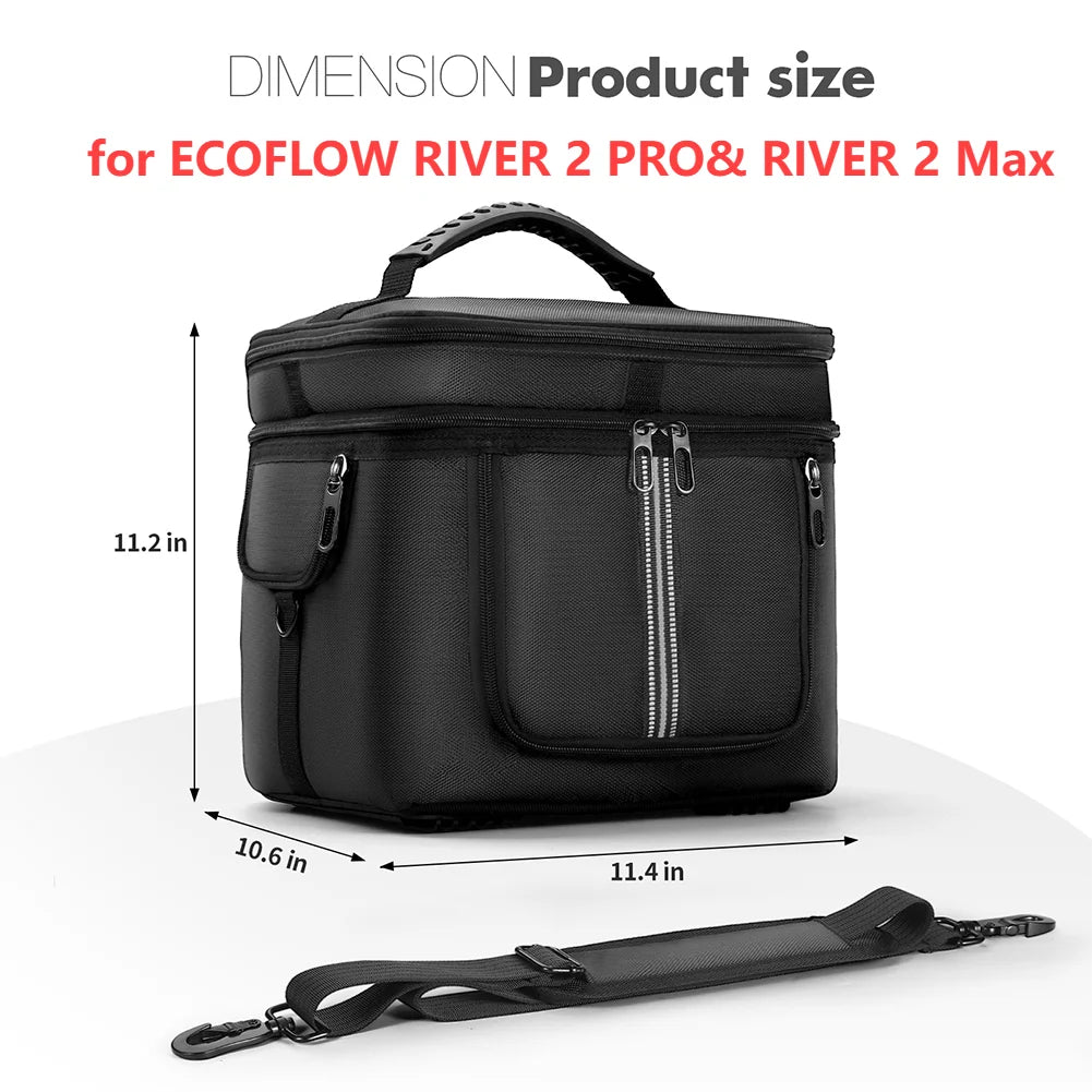Full Protection Handbag for Ecoflow Delta 3 Plus/Solar Generator Delta 2/River 2 Pro/River 2 Max/ River 3/River3 Plus Travel Bag