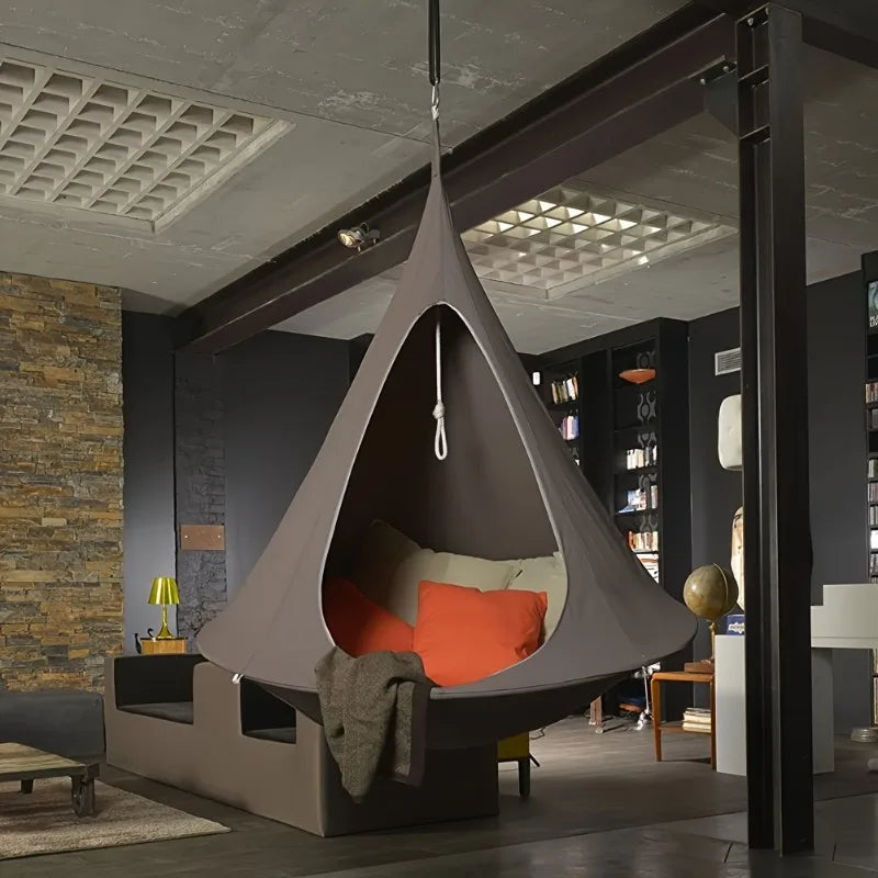Hammock Outdoor Camping Travel Hammock Waterproof Hanging Hammock Sofa Hanging Swing Garden Hanging Tent Terrace Decoration