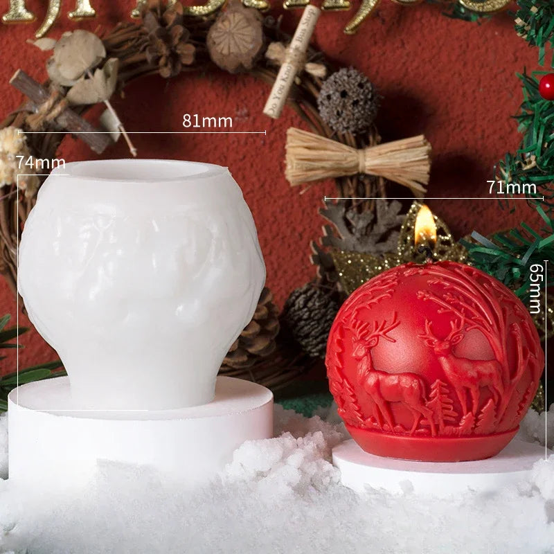 Christmas Ball Candle Silicone Mold 🎄