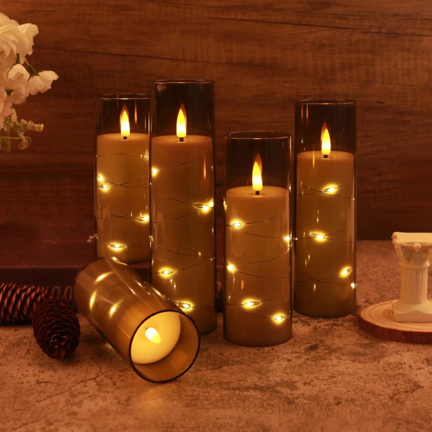 Flameless LED Star Candles Set of 5 ⭐