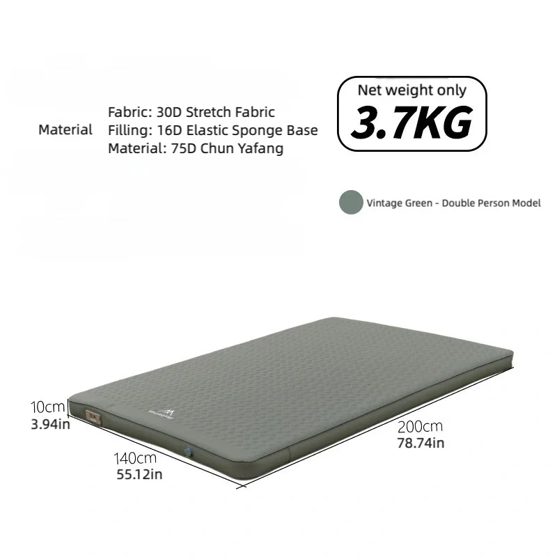 Mountainhiker Outdoor Camping Air Pump Inflatable Mattress Self-Inflating Bed Portable Air Mattress Cheese Pad