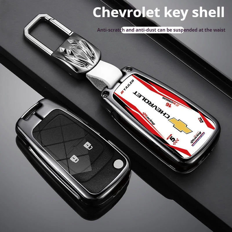 Zinc Alloy Car Key Case Cover For Chevrolet Cruze Aveo Trax Sail Malibu Captiva Prism Spark Trailblazer Blazer Camaro Traverse