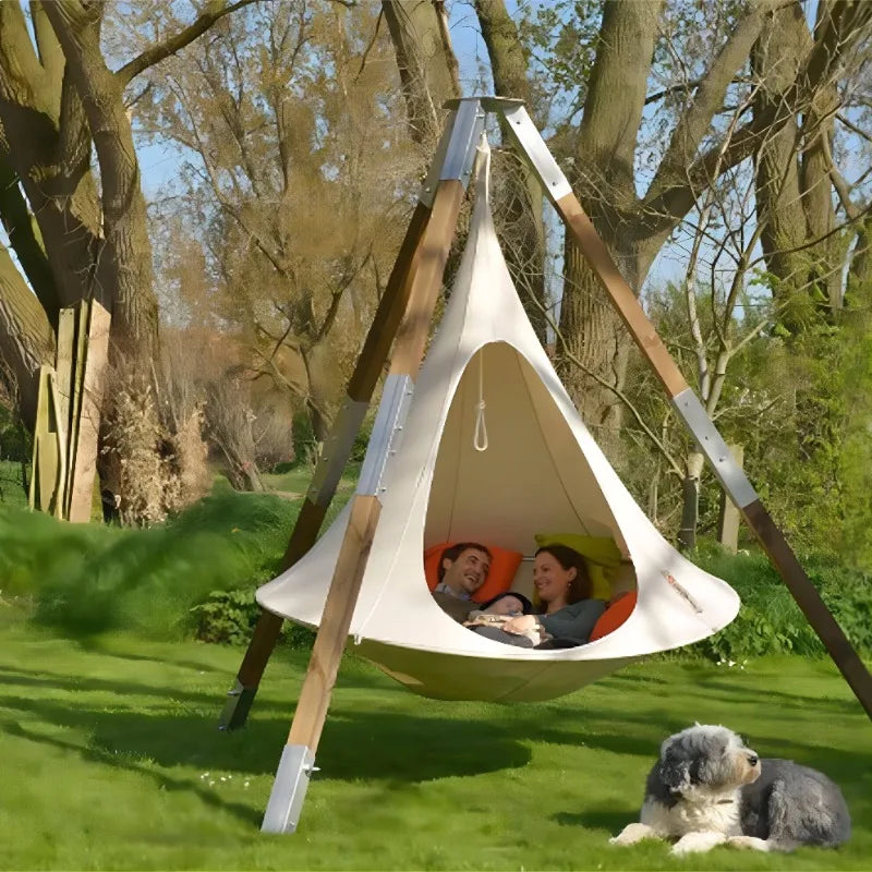 Hammock Outdoor Camping Travel Hammock Waterproof Hanging Hammock Sofa Hanging Swing Garden Hanging Tent Terrace Decoration