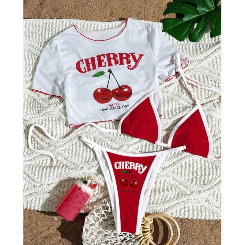 2026 Sexy 3Pcs Bikinis Set Female Swimsuit Women Three-Piece Swimwear Beach Swim Wear Bathing Suits Brazilian Bikini Pool Bather