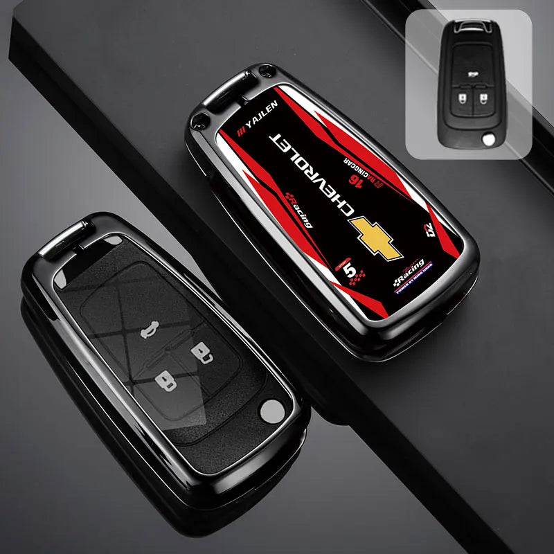 Zinc Alloy Car Key Case Cover For Chevrolet Cruze Aveo Trax Sail Malibu Captiva Prism Spark Trailblazer Blazer Camaro Traverse