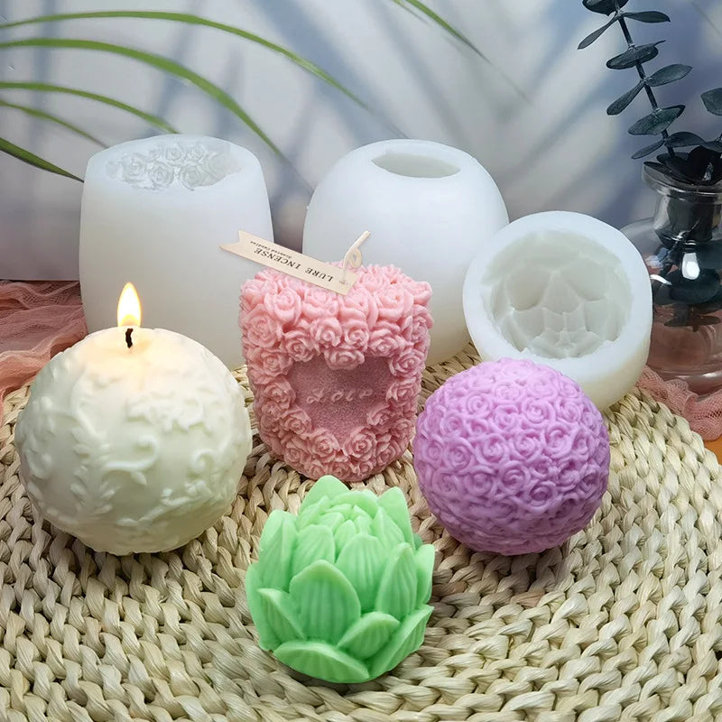Rose & Lotus Floral Silicone Mold 🌹