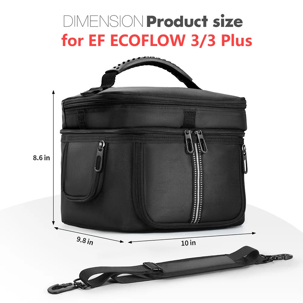 Full Protection Handbag for Ecoflow Delta 3 Plus/Solar Generator Delta 2/River 2 Pro/River 2 Max/ River 3/River3 Plus Travel Bag