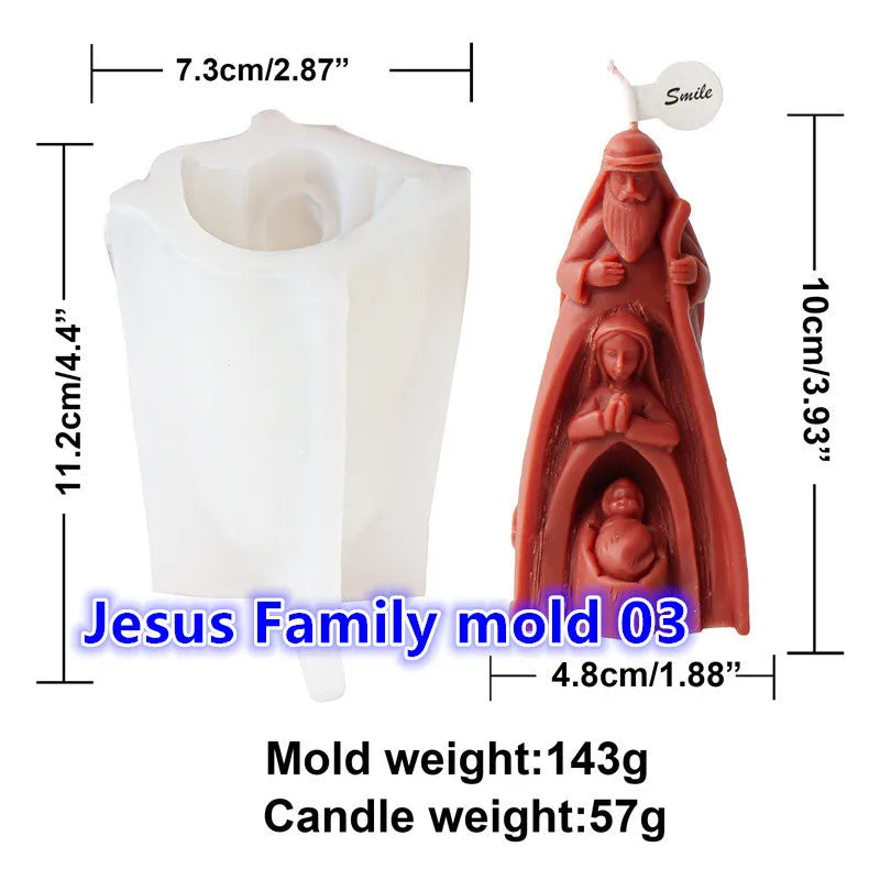 Virgin Mary & Jesus Silicone Mold 🙏