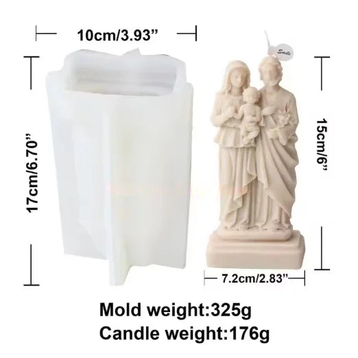3D Holy Jesus Family Silicone Mould ✝️
