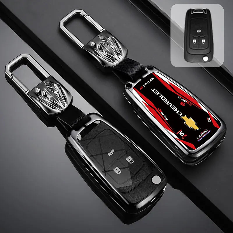 Zinc Alloy Car Key Case Cover For Chevrolet Cruze Aveo Trax Sail Malibu Captiva Prism Spark Trailblazer Blazer Camaro Traverse