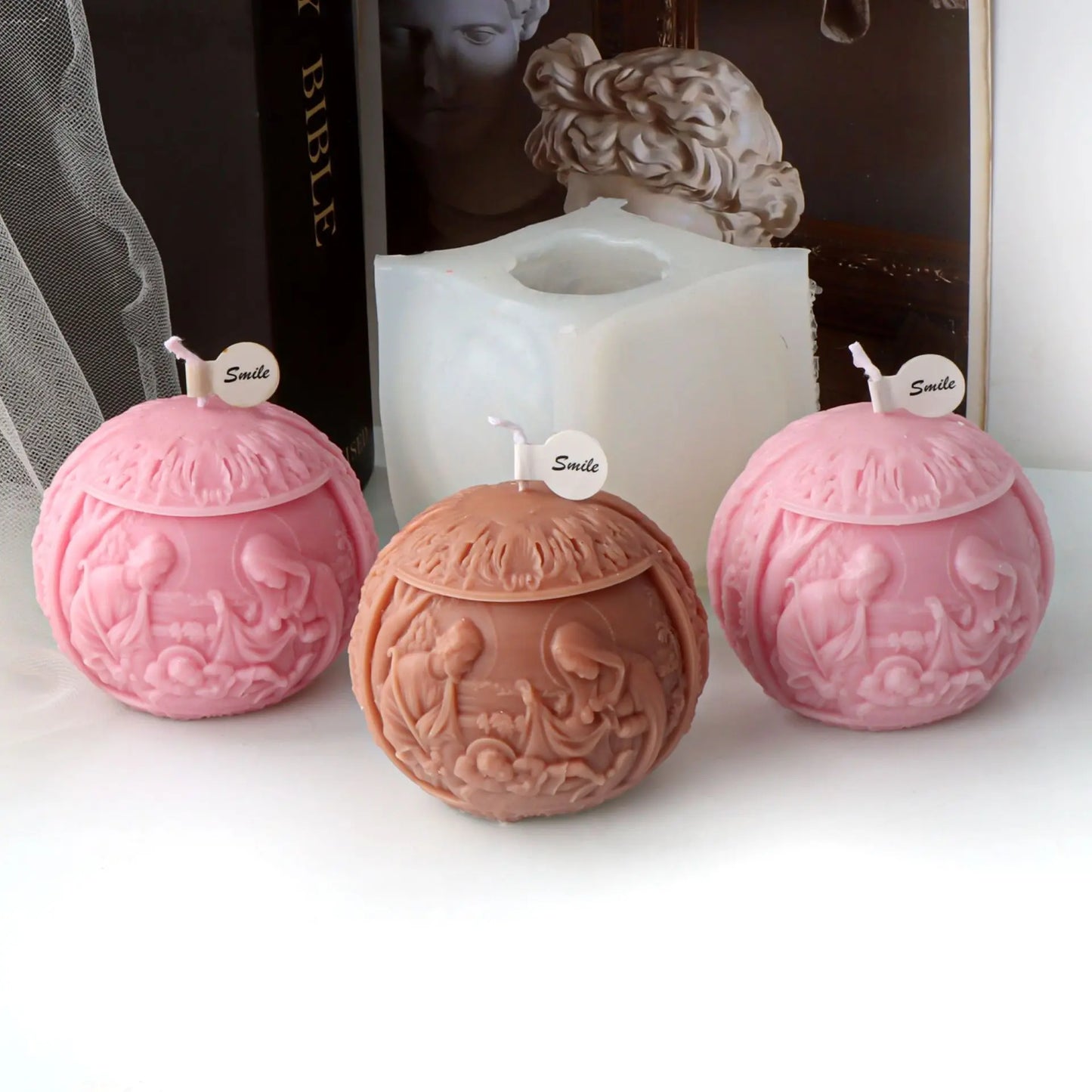 Jesus Family Round Ball Silicone Mold 🙏