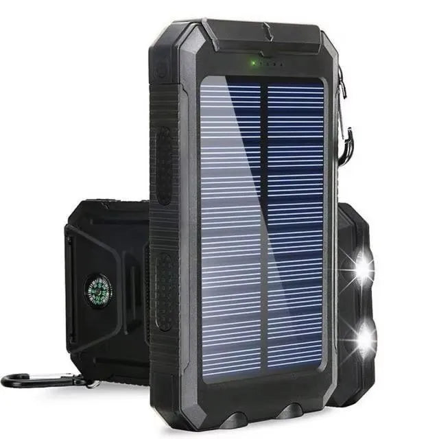 Solar Power Bank 80000mAh Portable Charging Poverbank External Battery Charger Strong Light LDE Light for All Smartphones