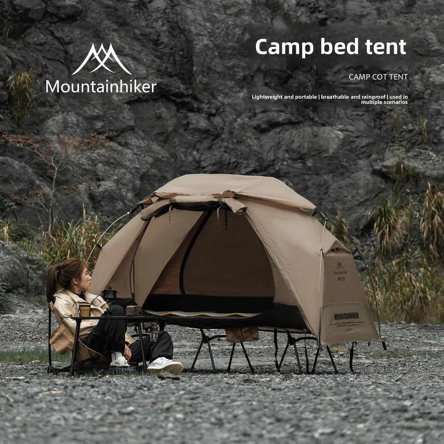 MOUNTAINHIKER 2026 New Camp Bed Tent Outdoor Camping Tent Single Multi-purpose Leisure Tent Rainproof and Waterproof