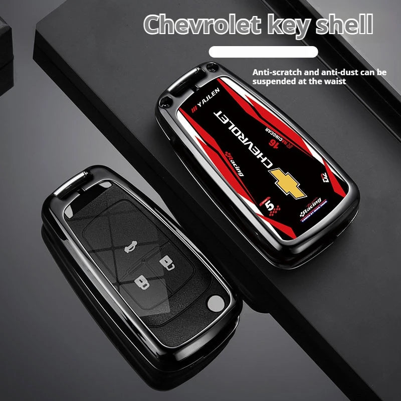 Zinc Alloy Car Key Case Cover For Chevrolet Cruze Aveo Trax Sail Malibu Captiva Prism Spark Trailblazer Blazer Camaro Traverse