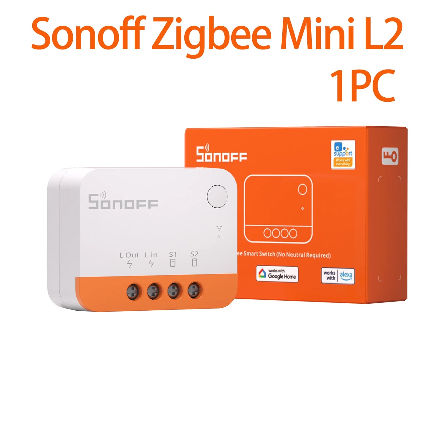Sonoff ZBMini L2 Zigbee Mini Switch NO Neutral Wire Required Zigbee 3.0 Smart Switch Via eWelink Zigbee Bridge Zigbee Donlge E