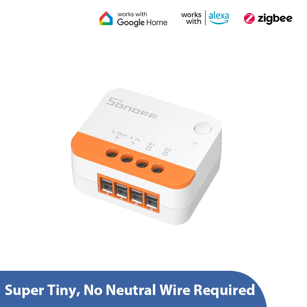 Sonoff ZBMini L2 Zigbee Mini Switch NO Neutral Wire Required Zigbee 3.0 Smart Switch Via eWelink Zigbee Bridge Zigbee Donlge E