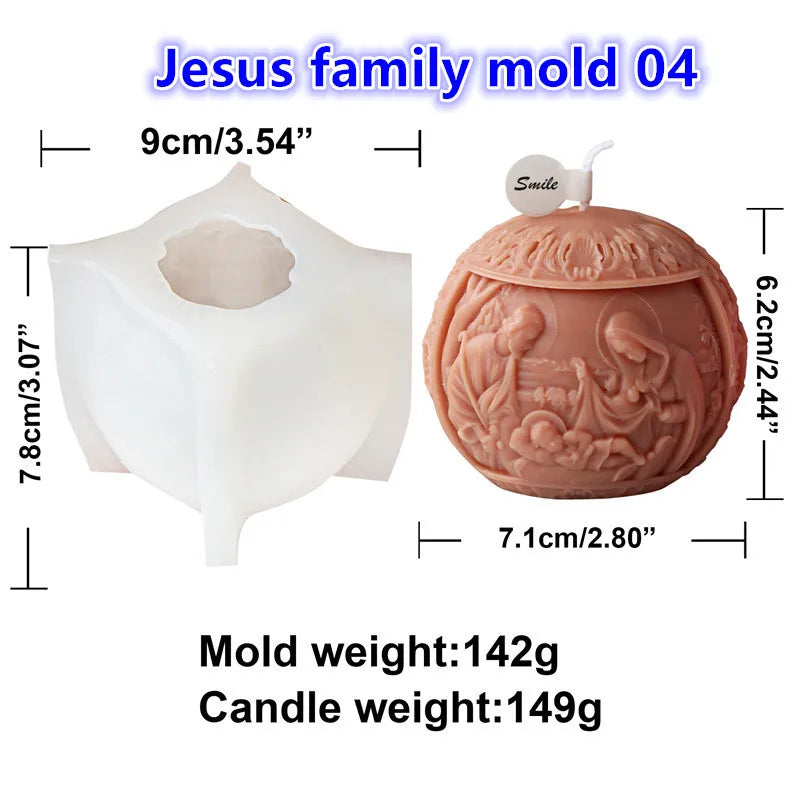 Virgin Mary & Jesus Silicone Mold 🙏